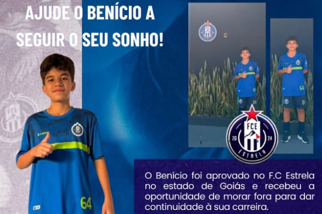 No AC, mãe cria vaquinha para custear sonho do filho aprovado em clube de futebol de Goiás