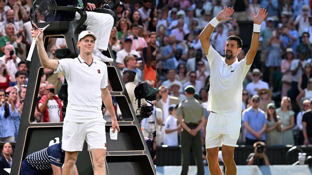 Sinner e Djokovic se enfrentam pela semifinal de Wimbledon