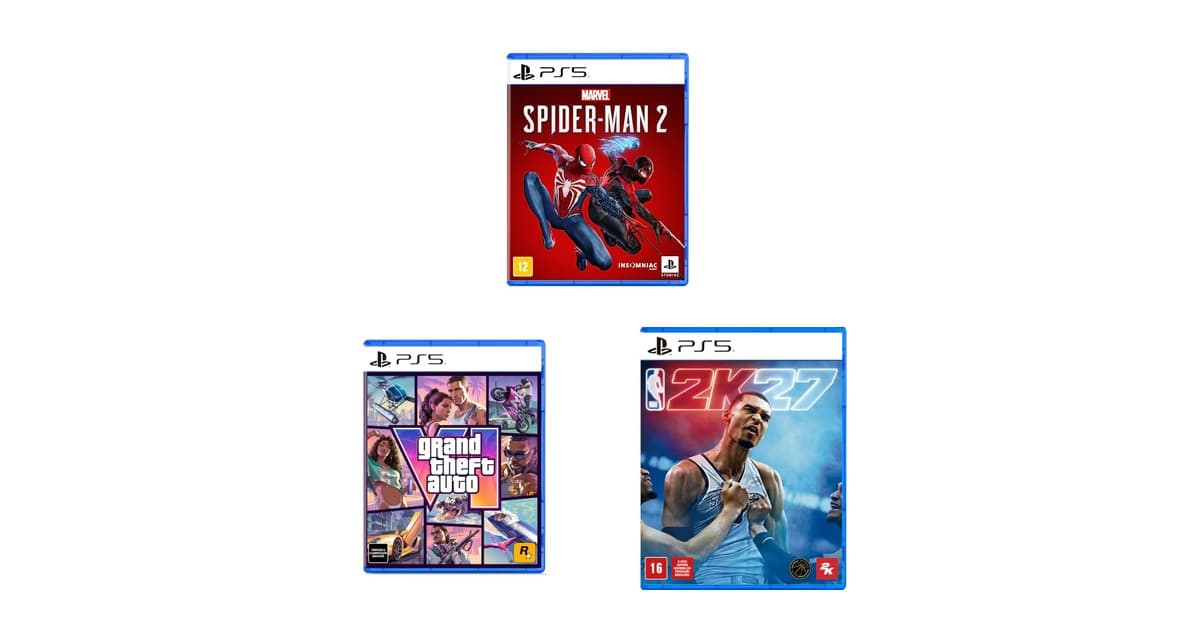 Spider-Man 2, GTA VI e mais: confira uma seleção de jogos PS5 em promoção na Amazon