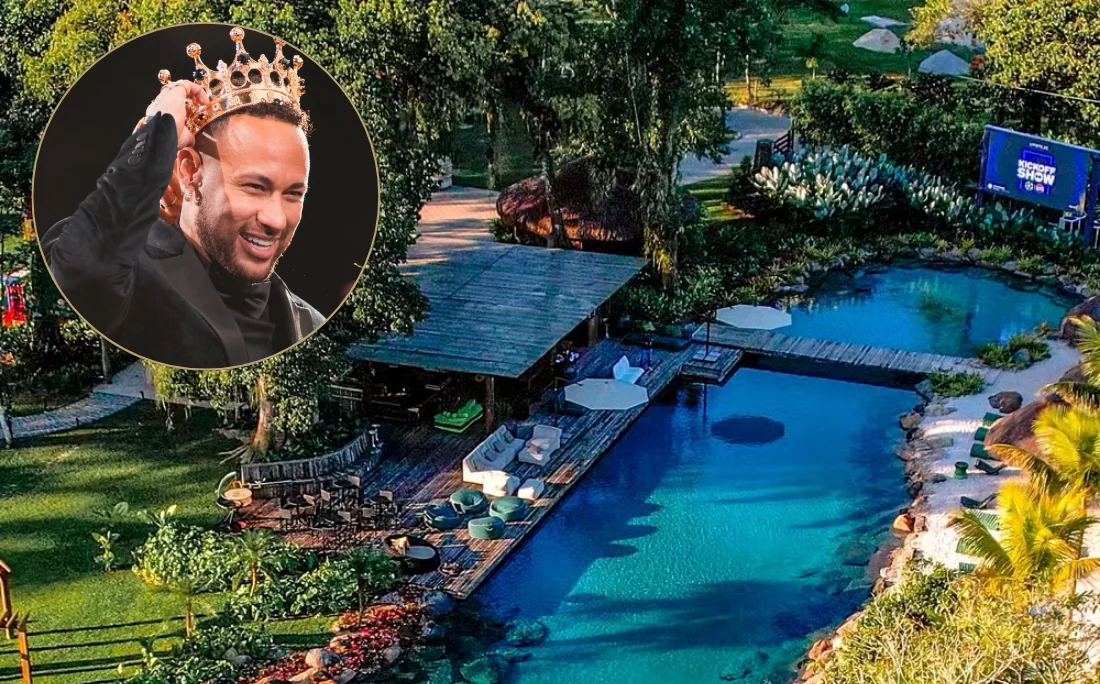Kartódromo, lago artificial e cinema ao ar livre: como é a mansão de R$ 70 milhões de Neymar em Mangaratiba