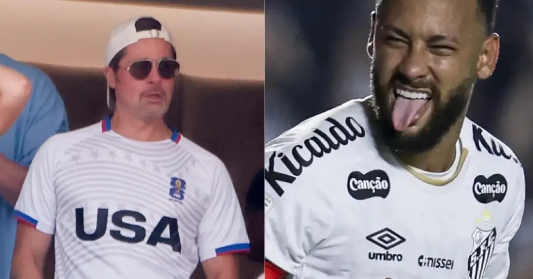 Brad Pitt ironiza Neymar ao falar sobre simulações de faltas no futebol